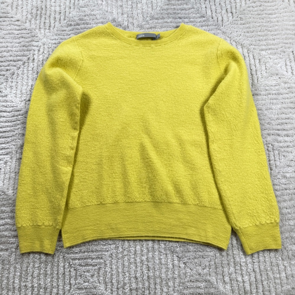 Vince Cashmere Sweater Women's XS Yellow Chartreuse Dopamine Dressing Neon Soft